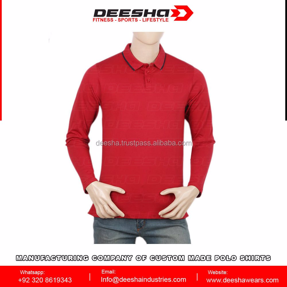 Men's Eminent Full Sleeves Polo T-Shirt - Red - view 2