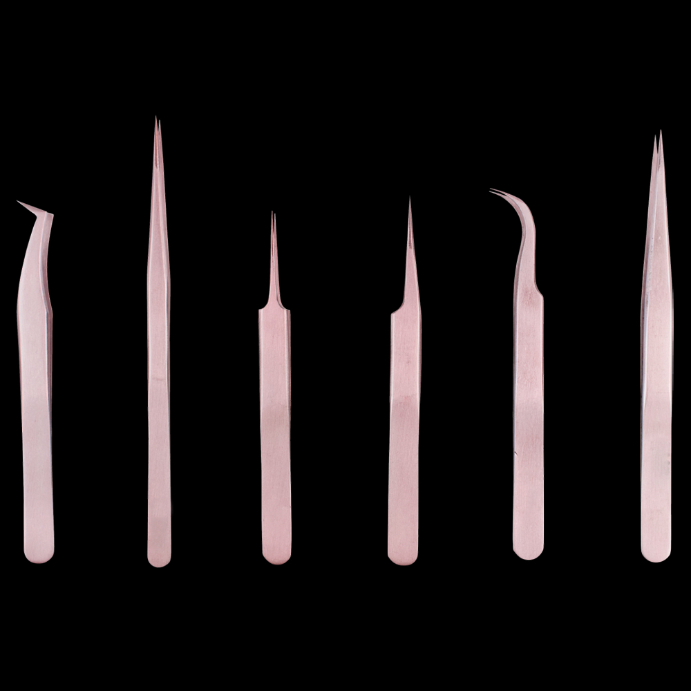 Hot selling eyelash tweezers set tweezers for eyelash extension stainless steel - view 3