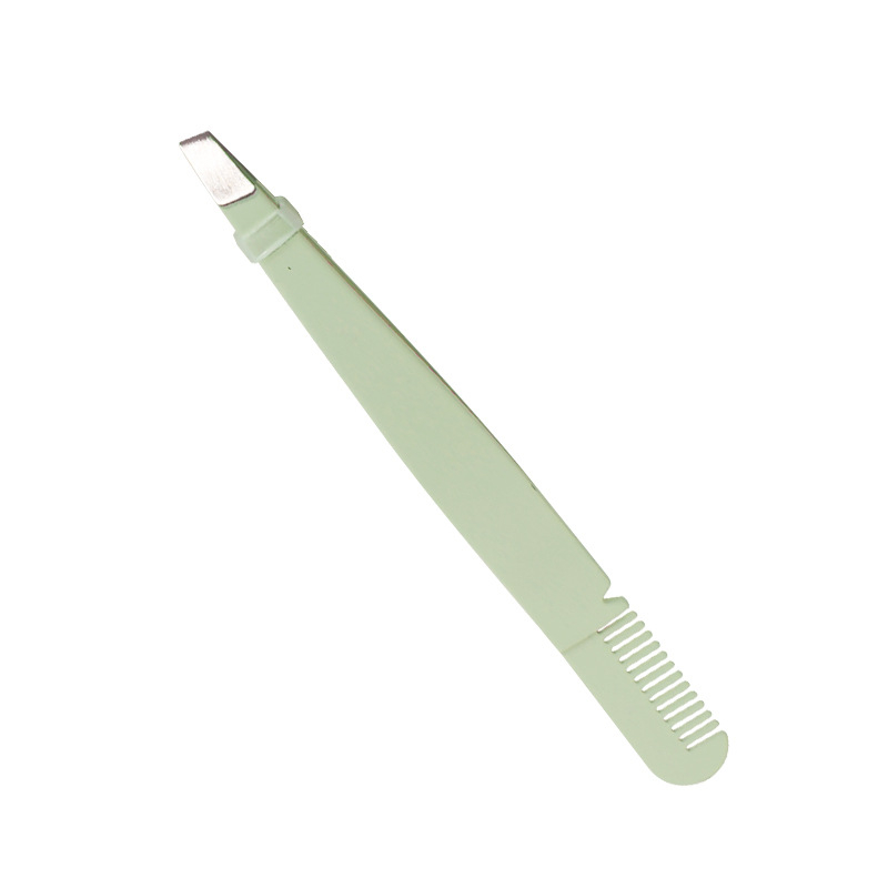 Professional Eyebrow Tweezer with Eyebrow Brush Comb Stainless Steel Eyelashes Extension Tweezers - view 3