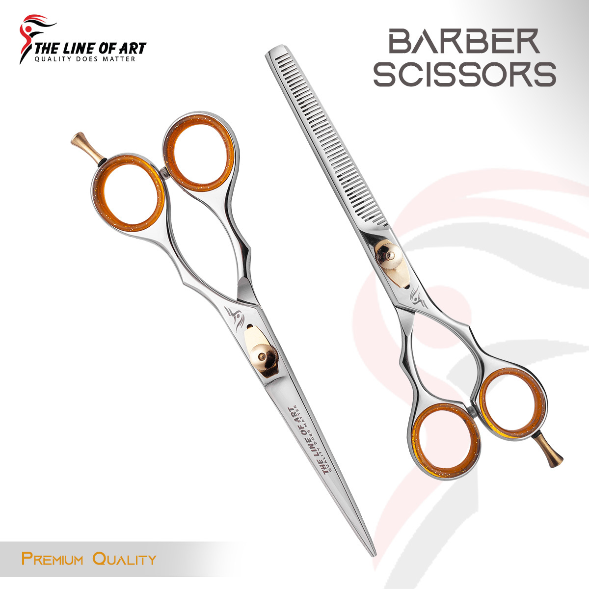 White Silver Color Hair Dresser Scissors Kti (2-PC) - view 21