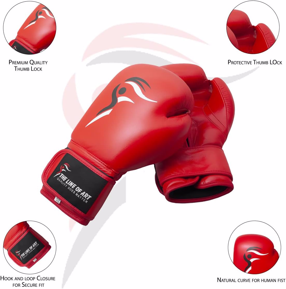 TLA Leather Boxing Gloves Men & Women, 10-12-14-16 OZ Muay Thai, Kickboxing, MMA - view 4