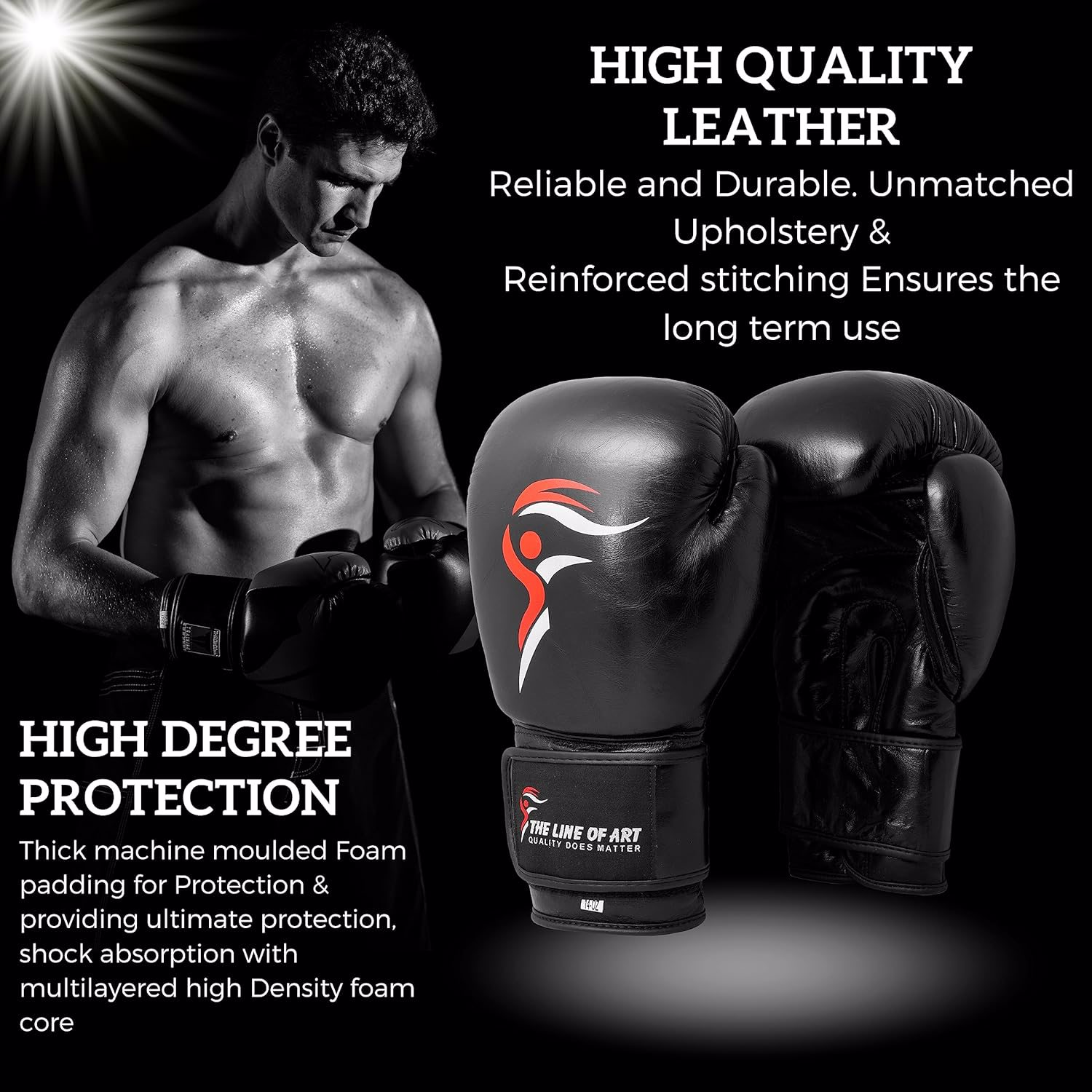 TLA Leather Boxing Gloves Men & Women, 10-12-14-16 OZ Muay Thai, Kickboxing, MMA - view 17