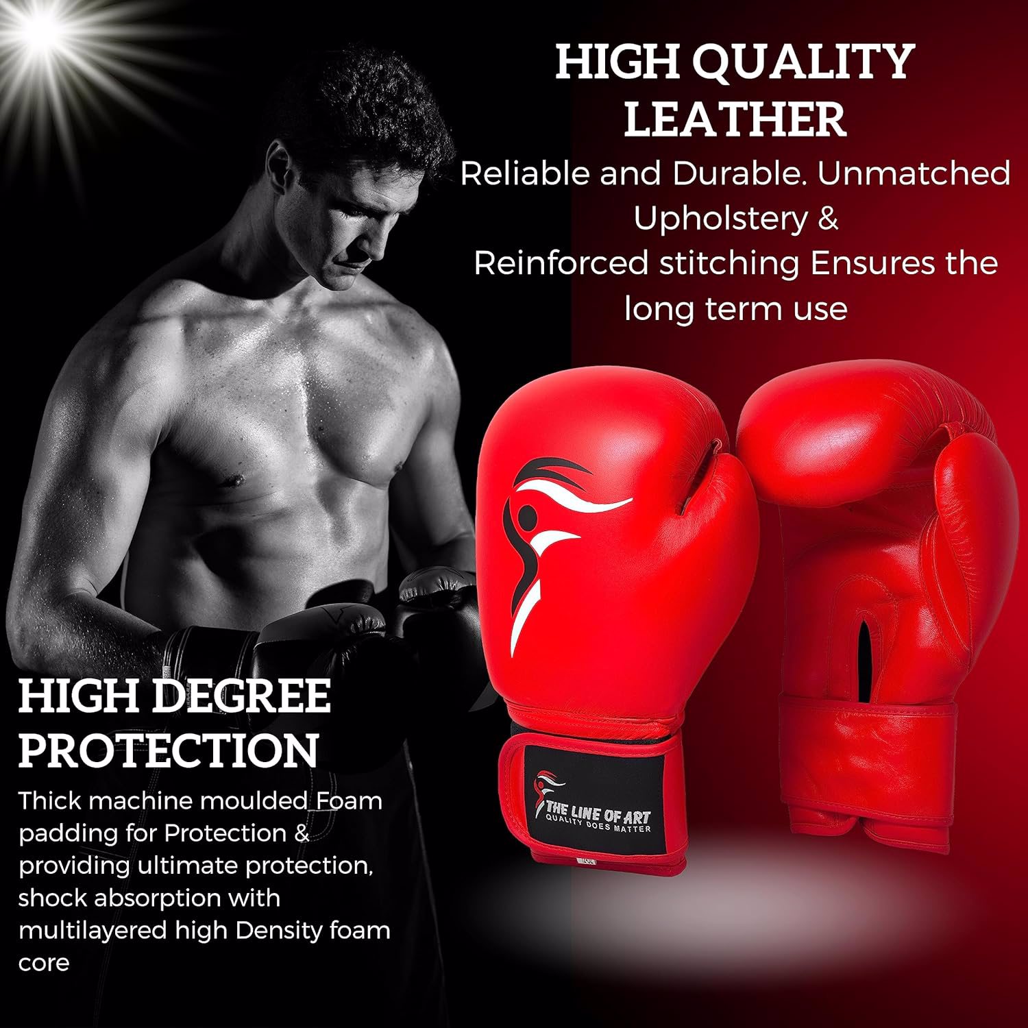 TLA Leather Boxing Gloves Men & Women, 10-12-14-16 OZ Muay Thai, Kickboxing, MMA - view 18