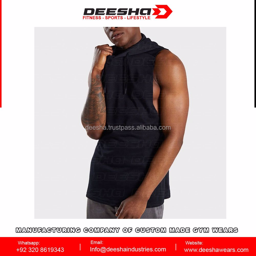 Men Gym Sleeveless Hoodies MGH1 - view 6