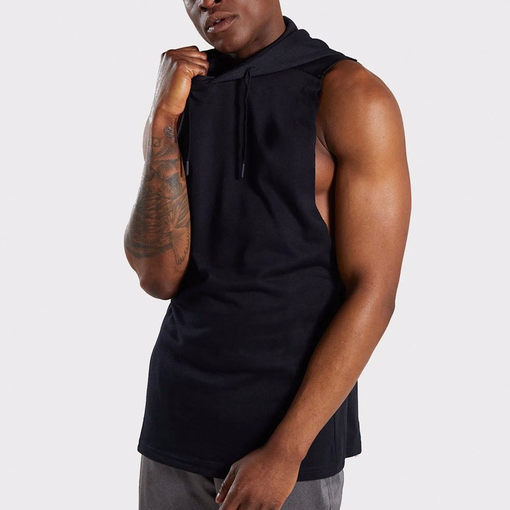 Men Gym Sleeveless Hoodies MGH1 - view 7