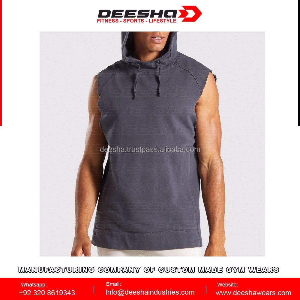 Men Gym Sleeveless Hoodies MGH2 - view 2