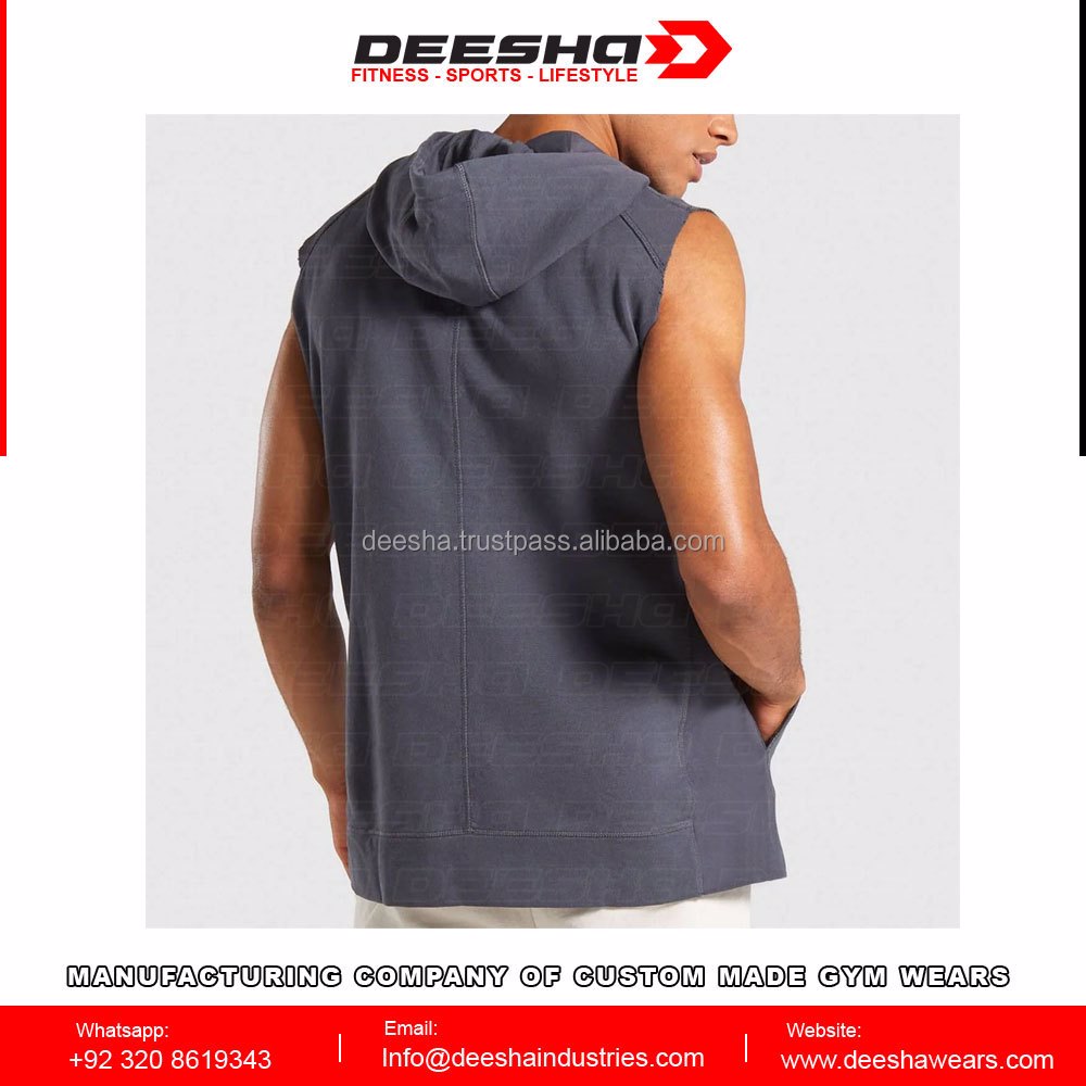 Men Gym Sleeveless Hoodies MGH2 - view 3