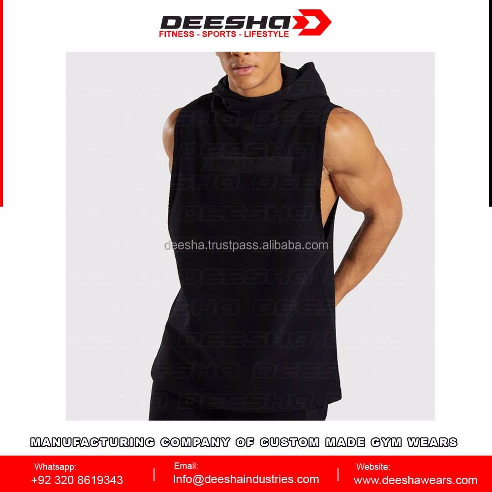 Men Gym Sleeveless Hoodies MGH3 - view 2