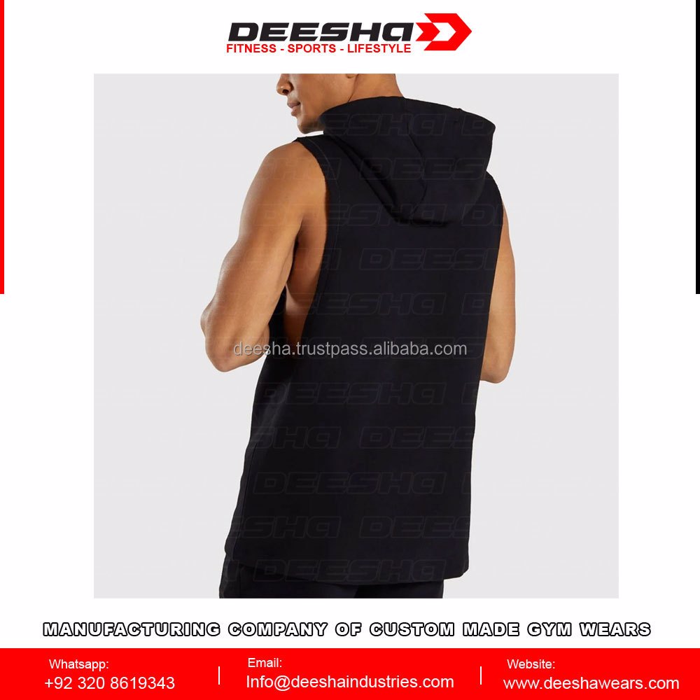Men Gym Sleeveless Hoodies MGH3 - view 3