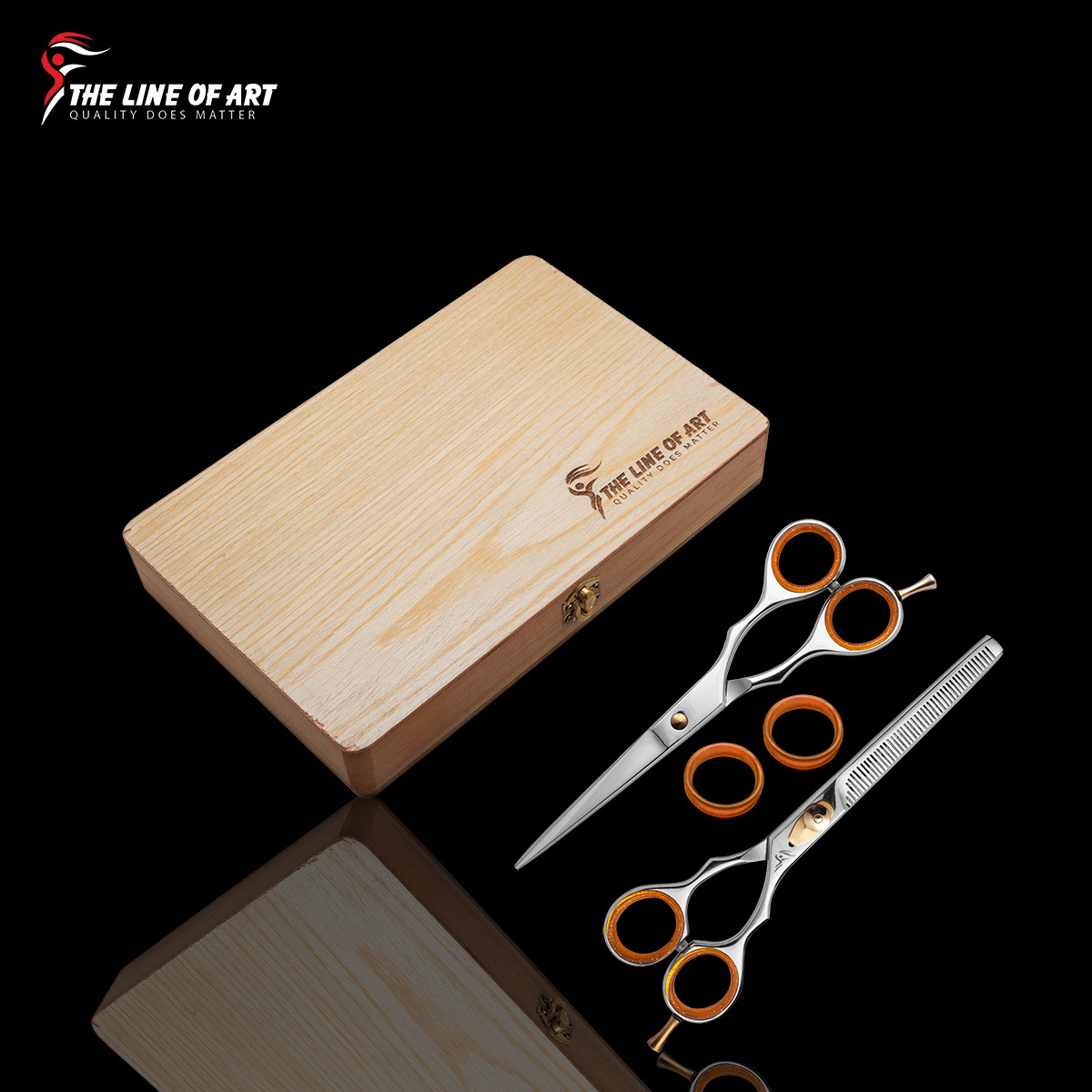 White Silver Color Hair Dresser Scissors Kti (2-PC) - view 10
