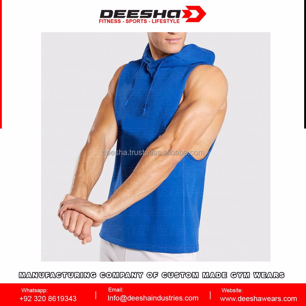Men Gym Sleeveless Hoodies MGH4 - view 2