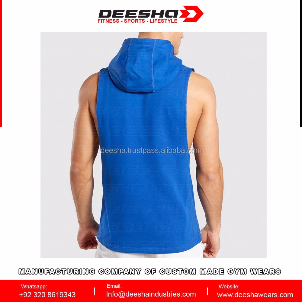 Men Gym Sleeveless Hoodies MGH4 - view 3