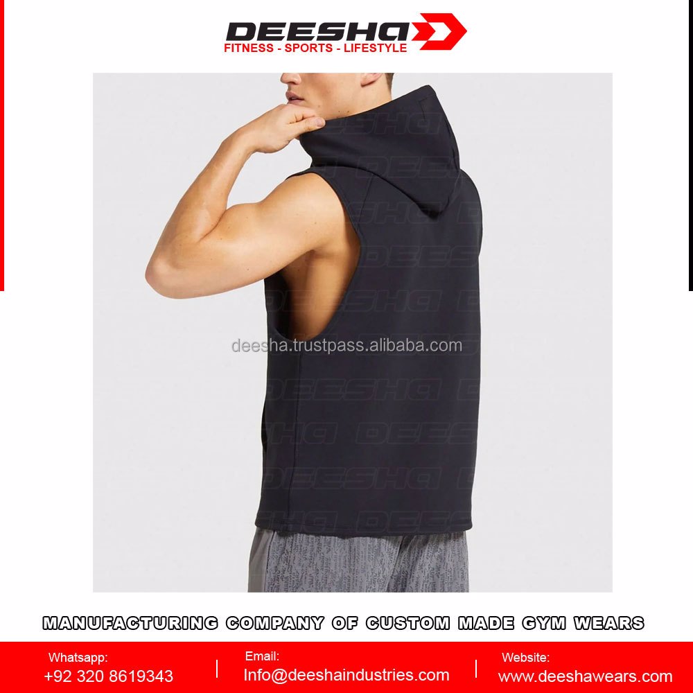 Men Gym Sleeveless Hoodies MGH5 - view 3