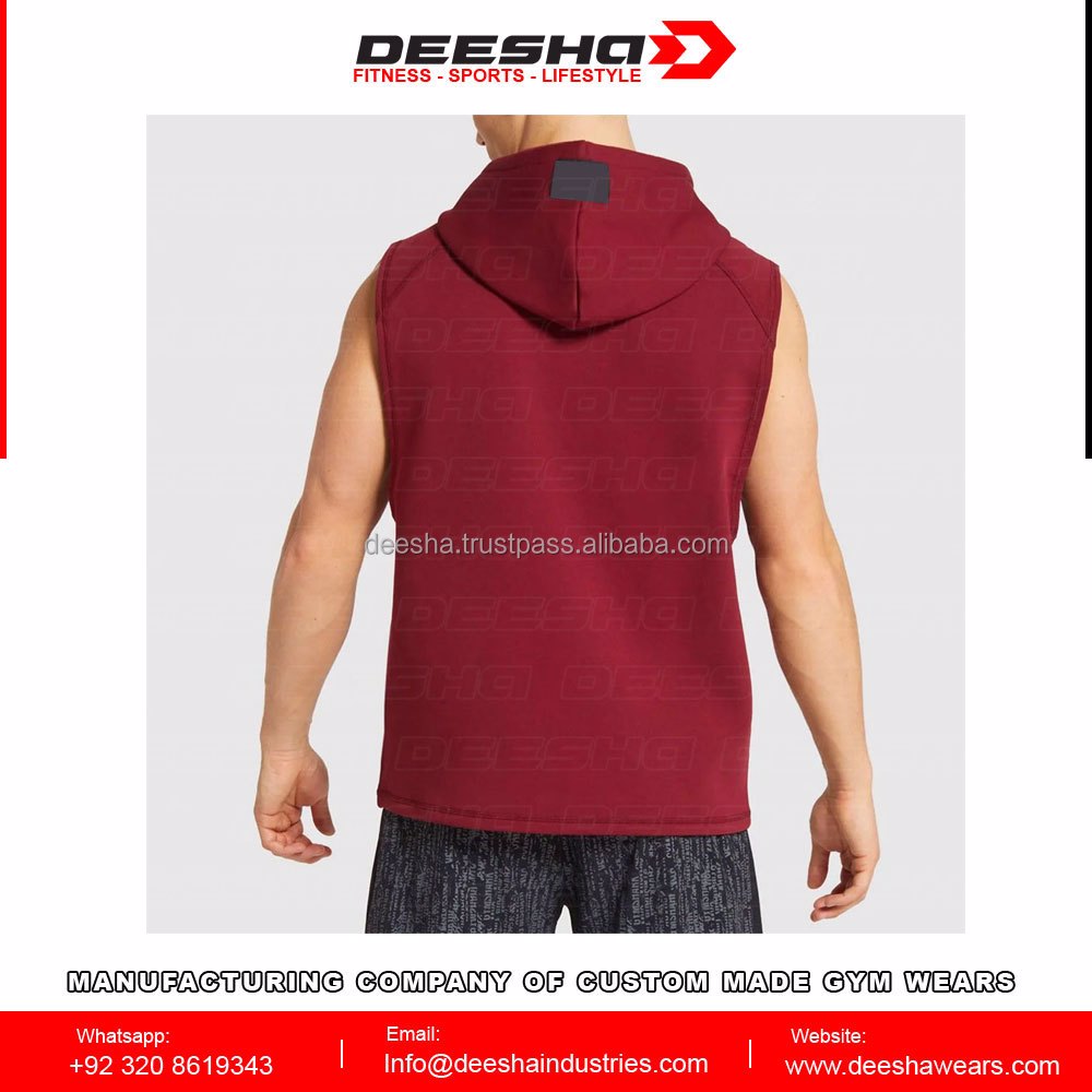 Men Gym Sleeveless Hoodies MGH6 - view 2