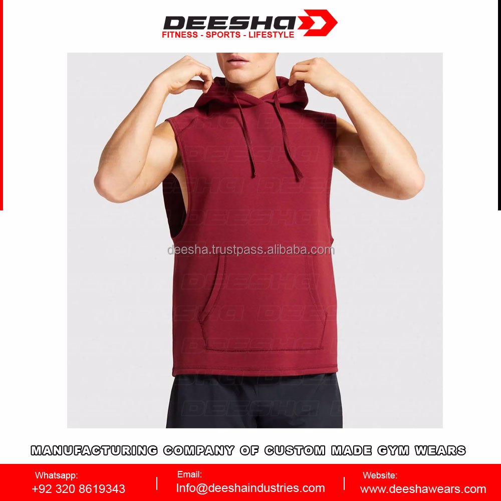 Men Gym Sleeveless Hoodies MGH6 - view 3