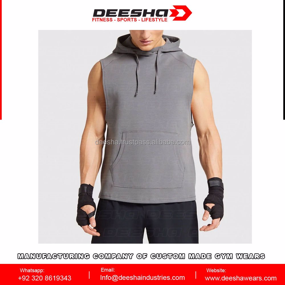 Men Gym Sleeveless Hoodies MGH7 - view 2