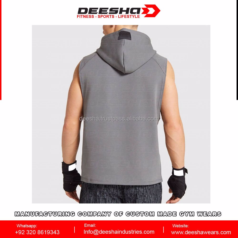 Men Gym Sleeveless Hoodies MGH7 - view 3
