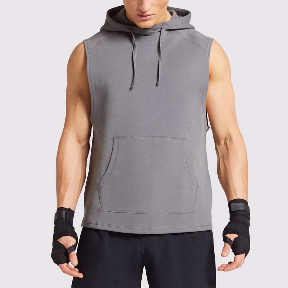 Men Gym Sleeveless Hoodies MGH7 - view 7