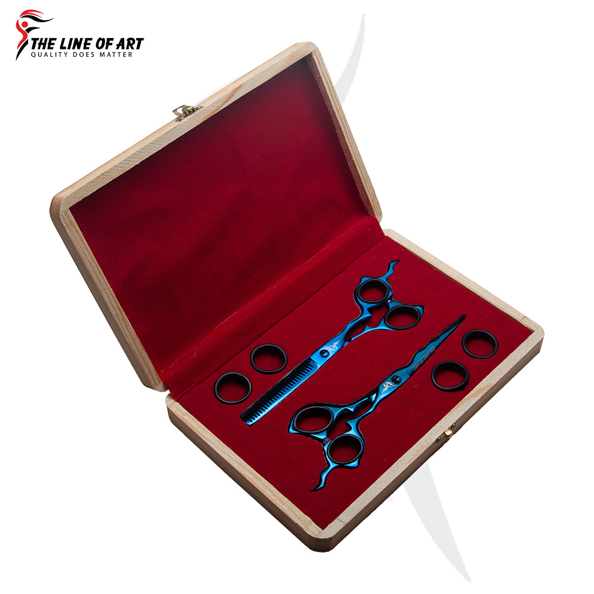 Blue Cutting Hair Dresser / Barber Scissors Kit (2PC) - view 5