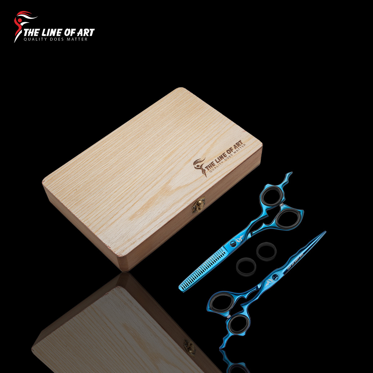 Blue Cutting Hair Dresser / Barber Scissors Kit (2PC) - view 13