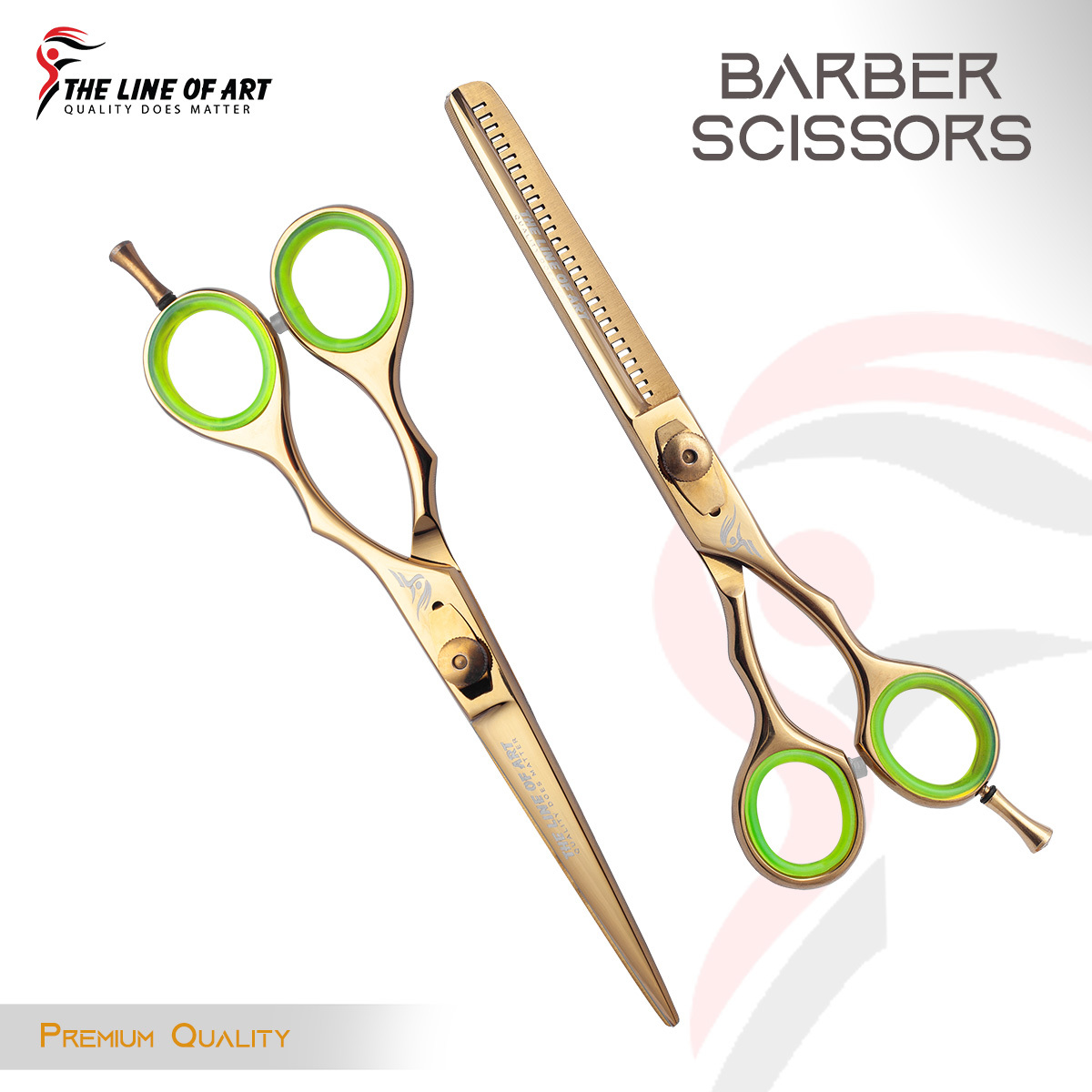 Premier Gold Color Hair Dresser / Barber Scissors (2PC) - view 4