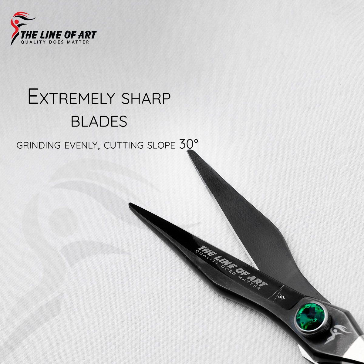 Premium Titanium Black With Gold And Dragon Handle Cutting Hair Dresser / Barber Scissors Kit (2PC) - view 21