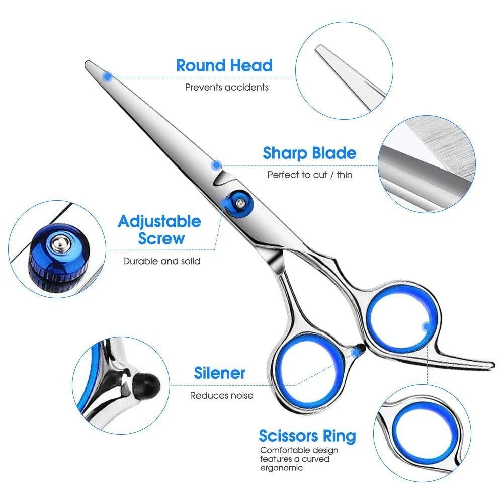 Customized Hair Barber Shears Titanium Coating Cutting Hair Scissors Set Professional Scissor - view 2