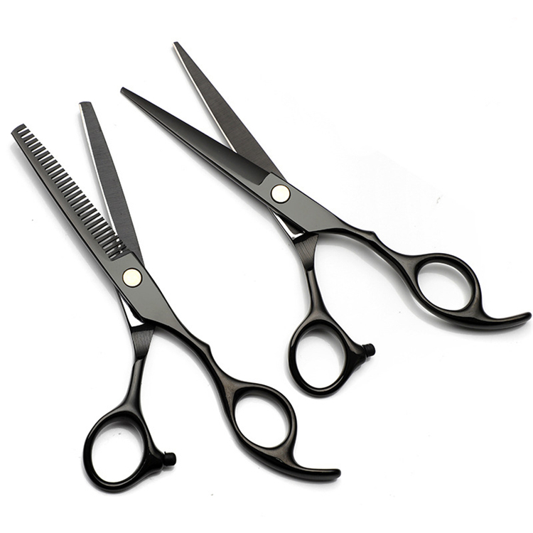 Hot Selling Black 6 Inches Hairdresser Barber Cutting Scissor Professional Hairdressing Scissors - view 2