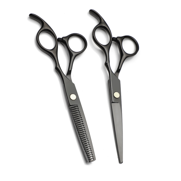 Hot Selling Black 6 Inches Hairdresser Barber Cutting Scissor Professional Hairdressing Scissors - view 4