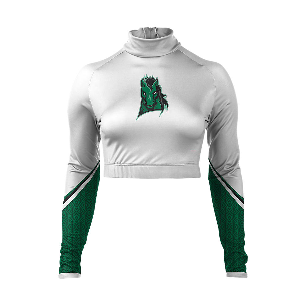 Cheer Mock Neck Bodyliner Shirts Sleem - view 5