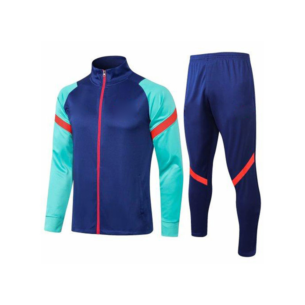 Mens Barcelona Jacket + Pants Training Suit Blue  - view 3