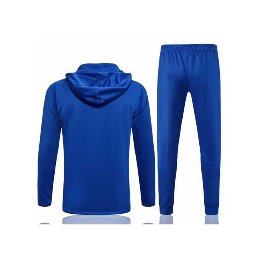 Mens Barcelona Hoodie Jacket + Pants Training Suit Blue - view 4