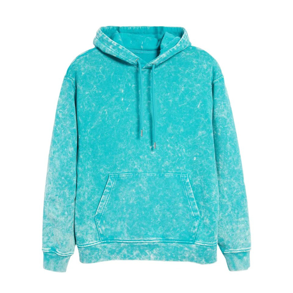 Customized Fleece Fabric Pullover Digital Printing or Embroidery Logo Acid Washed Hoodies For Men - view 5