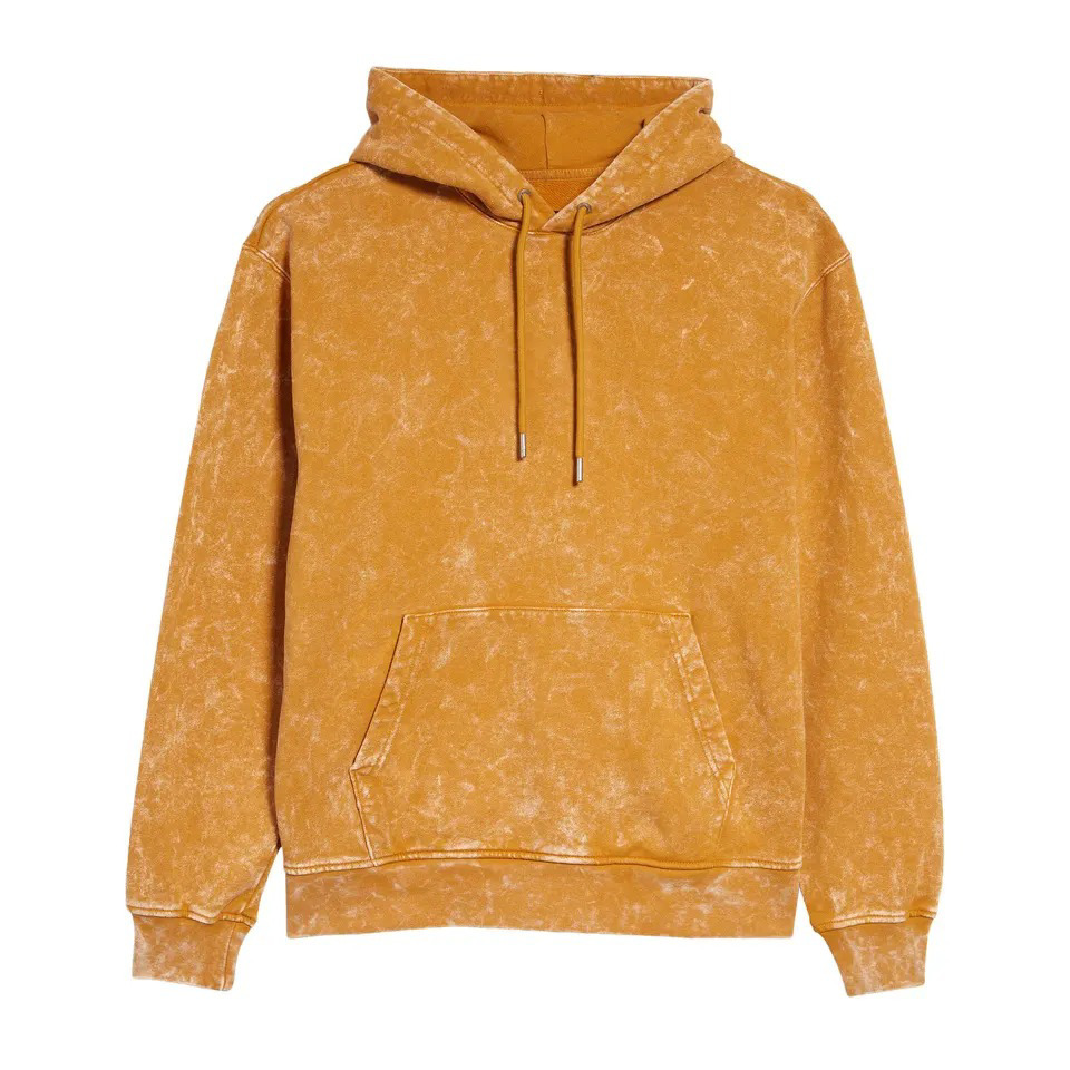 Customized Fleece Fabric Pullover Digital Printing or Embroidery Logo Acid Washed Hoodies For Men - view 18