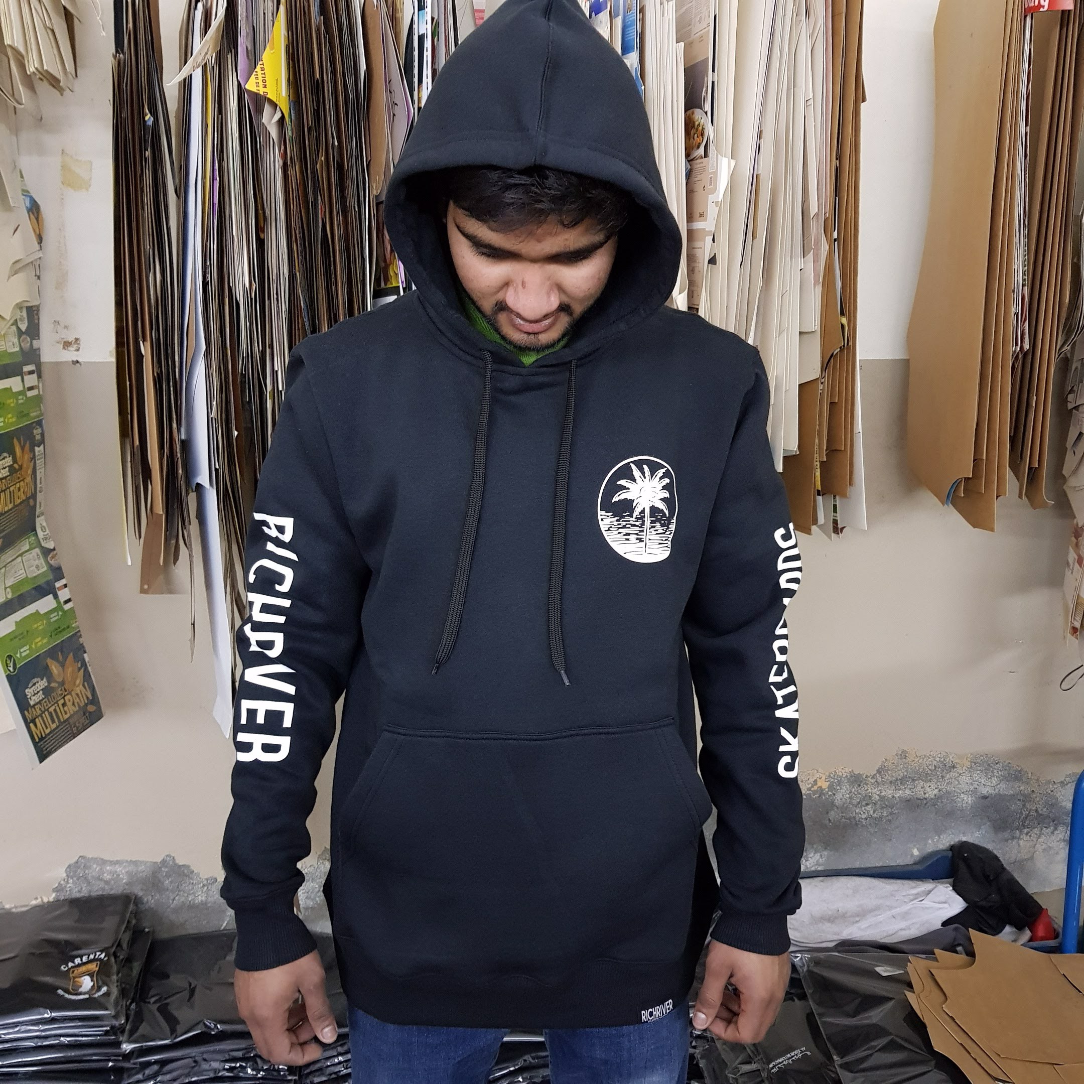 Hoodie All Sizes Long Sleeved Cotton Fleece Men Urban