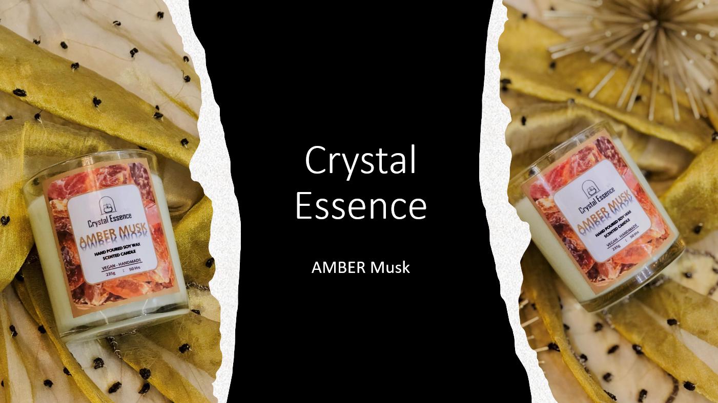 Amber Musk Scented Candle Luxury Different Candle Jar Glass With Logo - view 4
