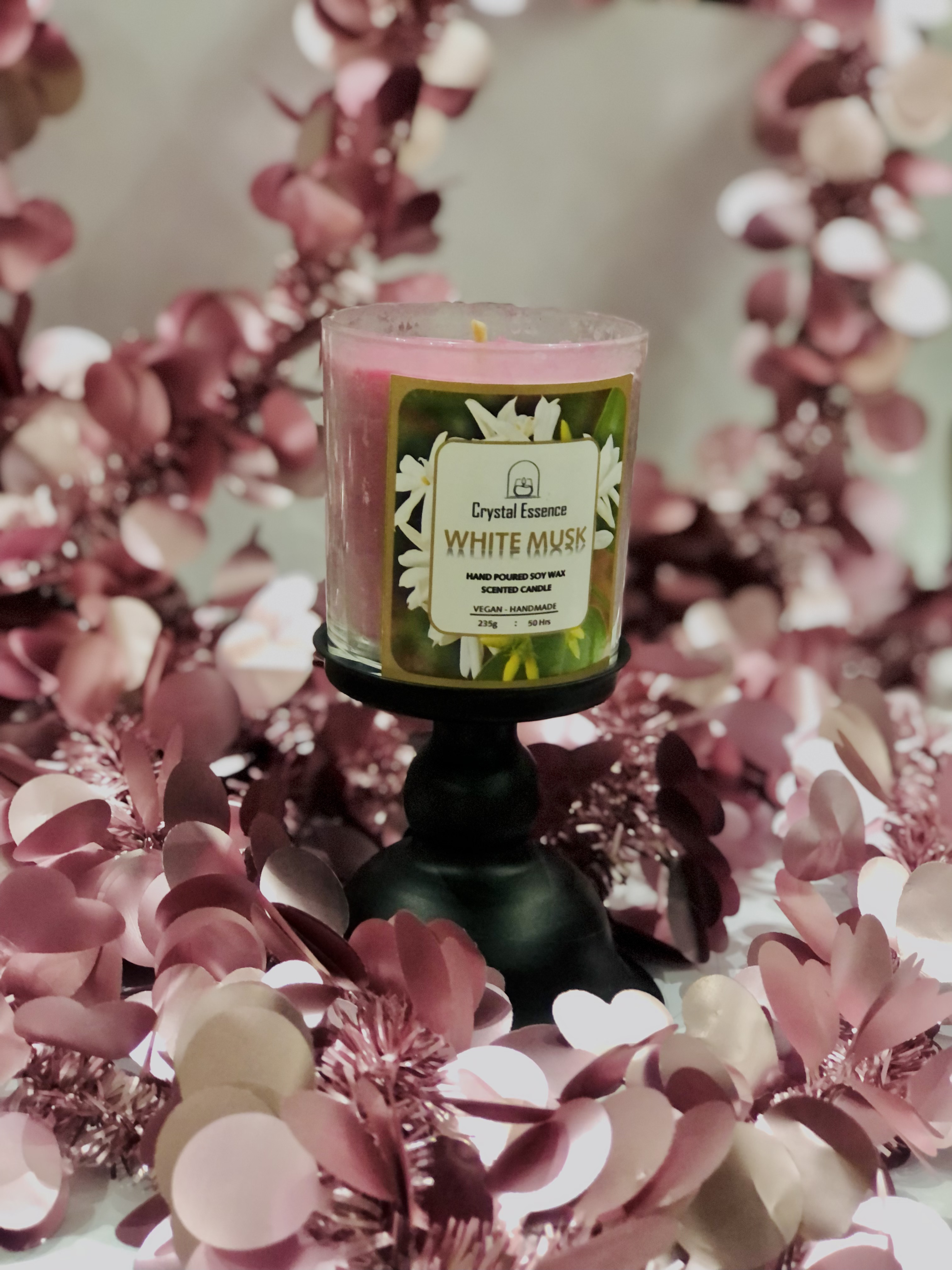 White Musk Scented Candle Luxury Different Candle Jar Glass With Logo - view 3