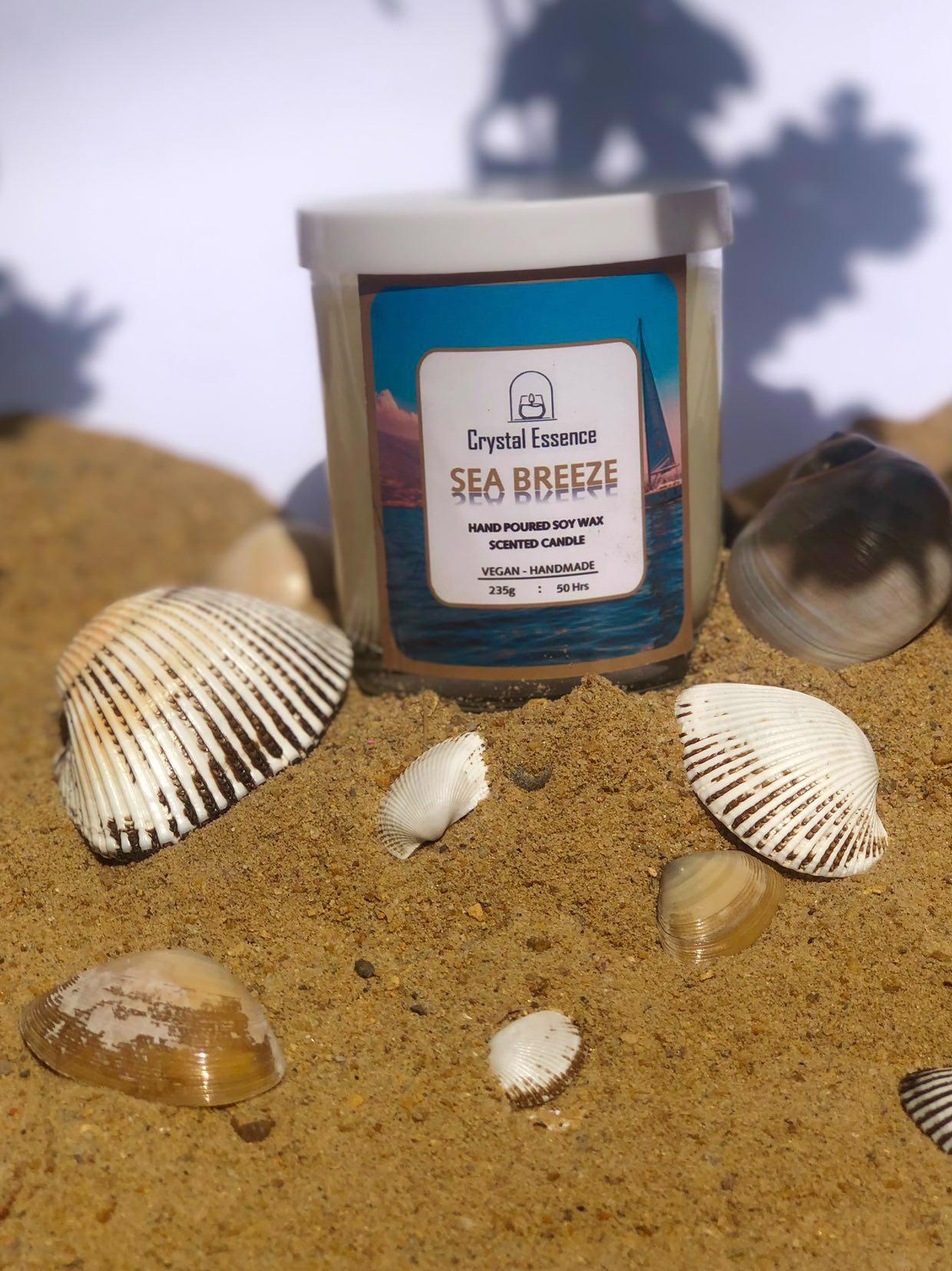Sea Breeze Scented Candle Luxury Different Candle Jar Glass With Logo
