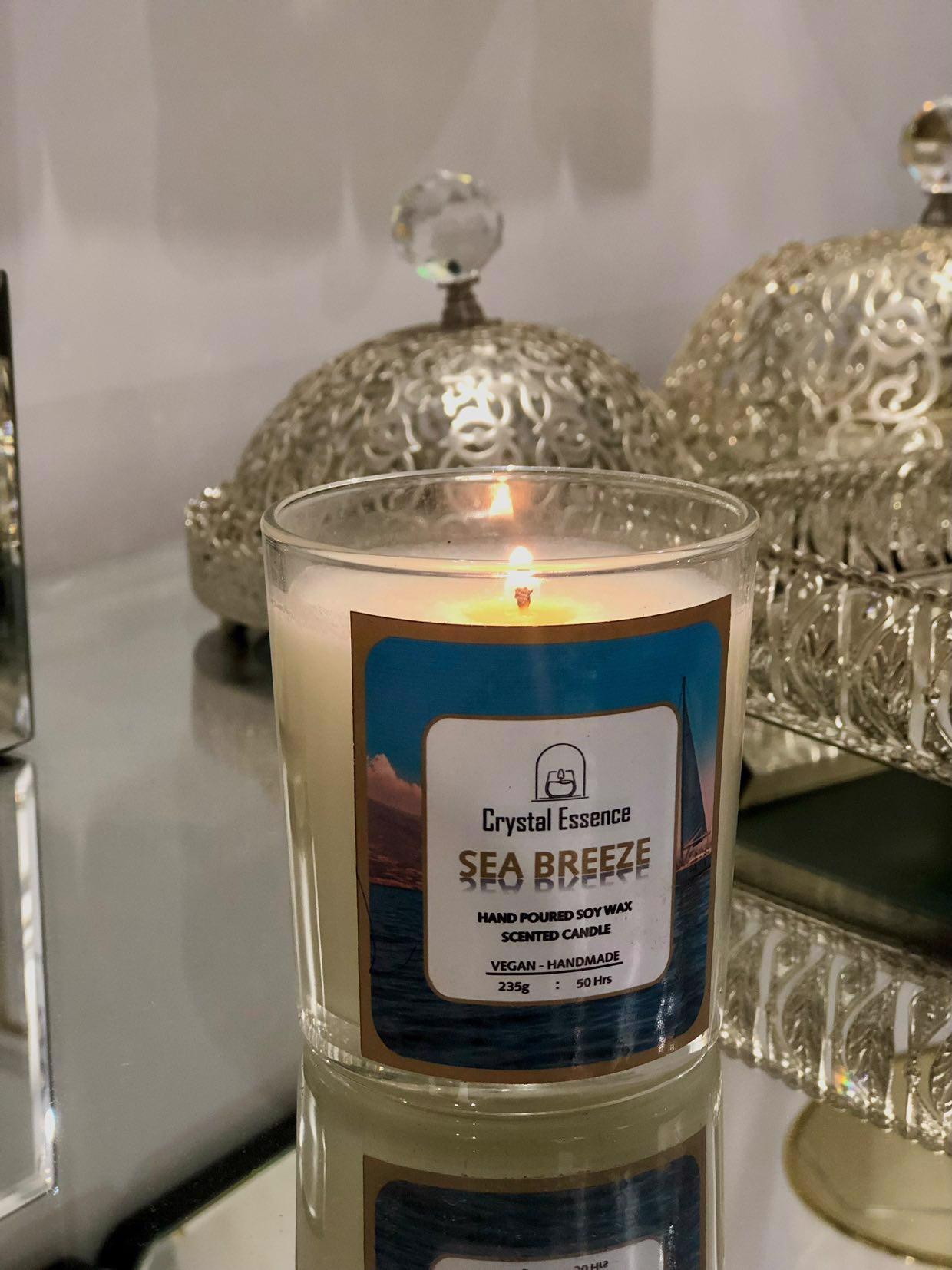 Sea Breeze Scented Candle Luxury Different Candle Jar Glass With Logo - view 3