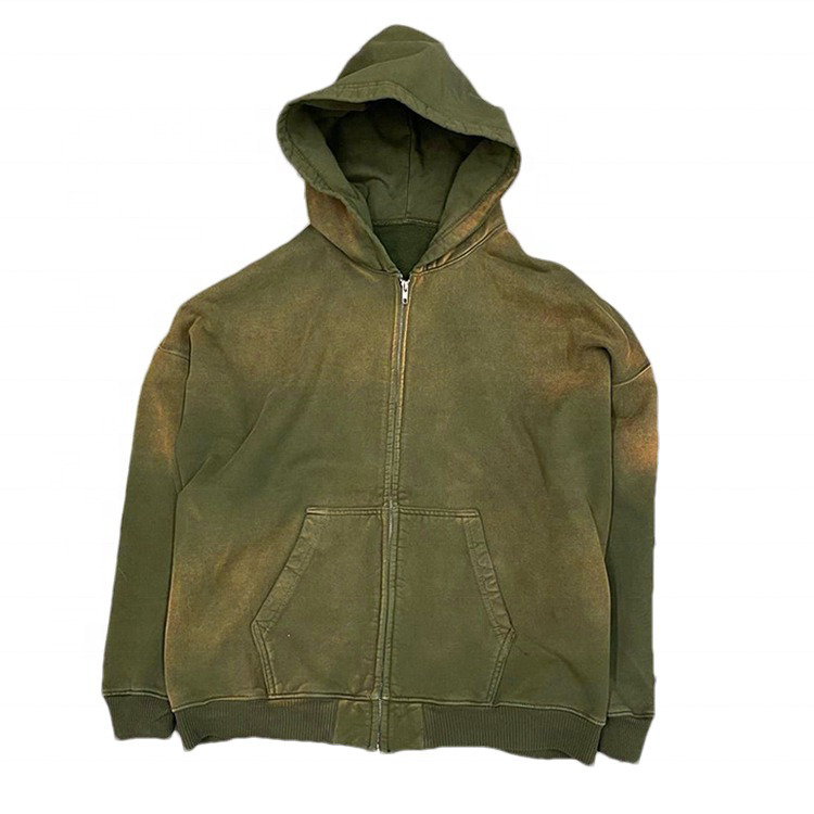 Customized Fleece Fabric Pullover Digital Printing or Embroidery Logo Acid Washed Hoodies For Men - view 39