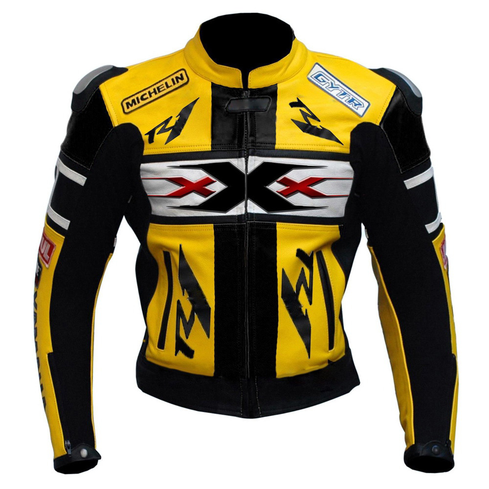 Customize Men's Motorbike Leather Jacket - view 8