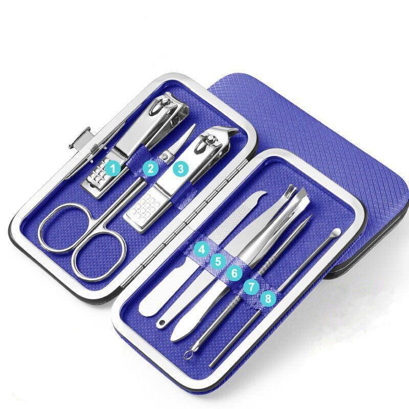 8Pcs/Set Multifunction Nail Clippers Set Stainless Steel Pedicure Manicure Set Nail Art Tools - view 3