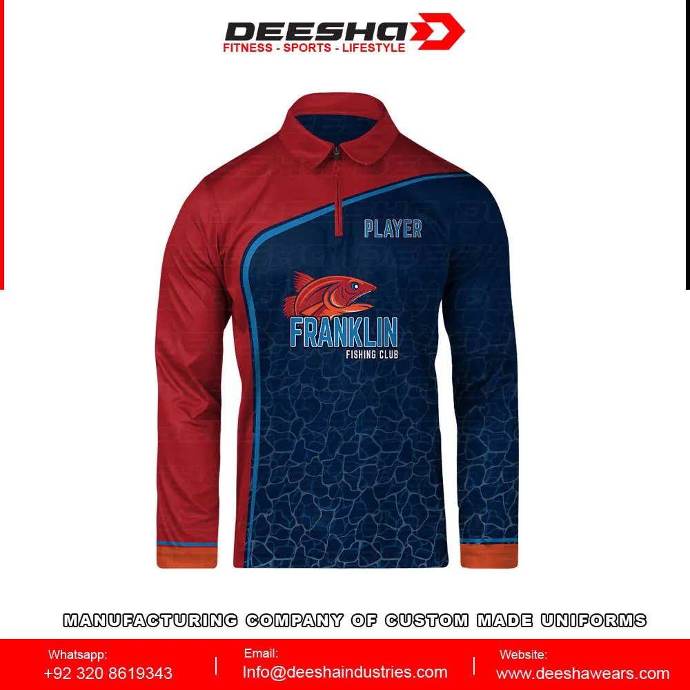 Custom Long Sleeve Cadet Zip Fishing Jersey Wolves