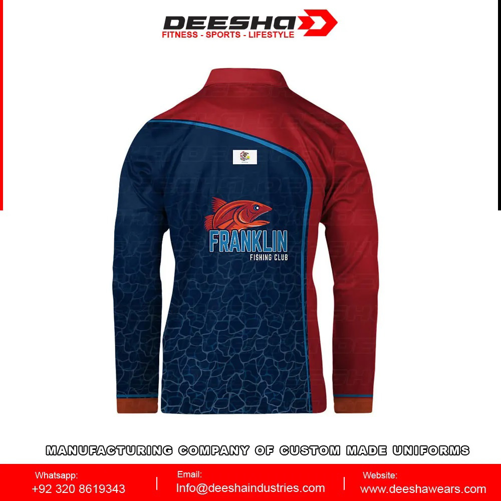 Custom Long Sleeve Cadet Zip Fishing Jersey Wolves - view 2