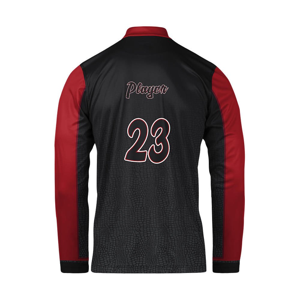 Custom Long Sleeve Cadet Zip Fishing Jersey Wolves - view 4