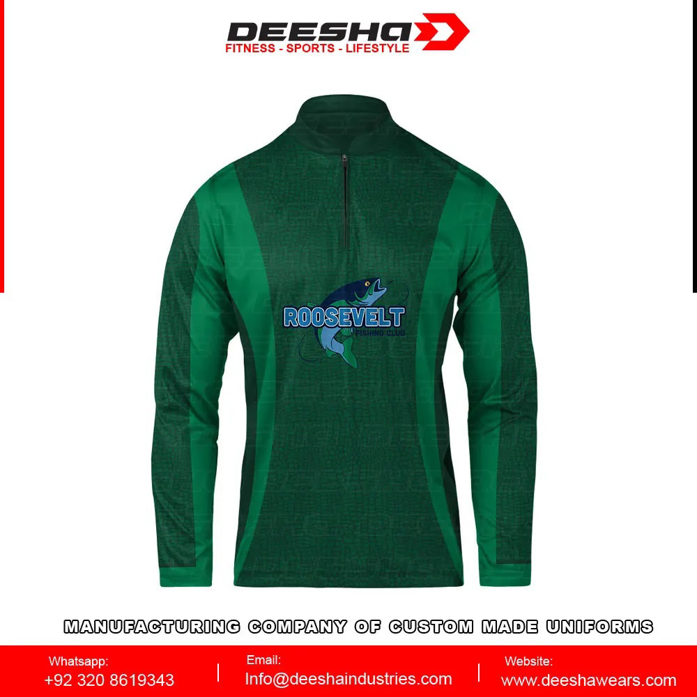 Custom Long Sleeve Cadet Zip Fishing Jersey Fishing