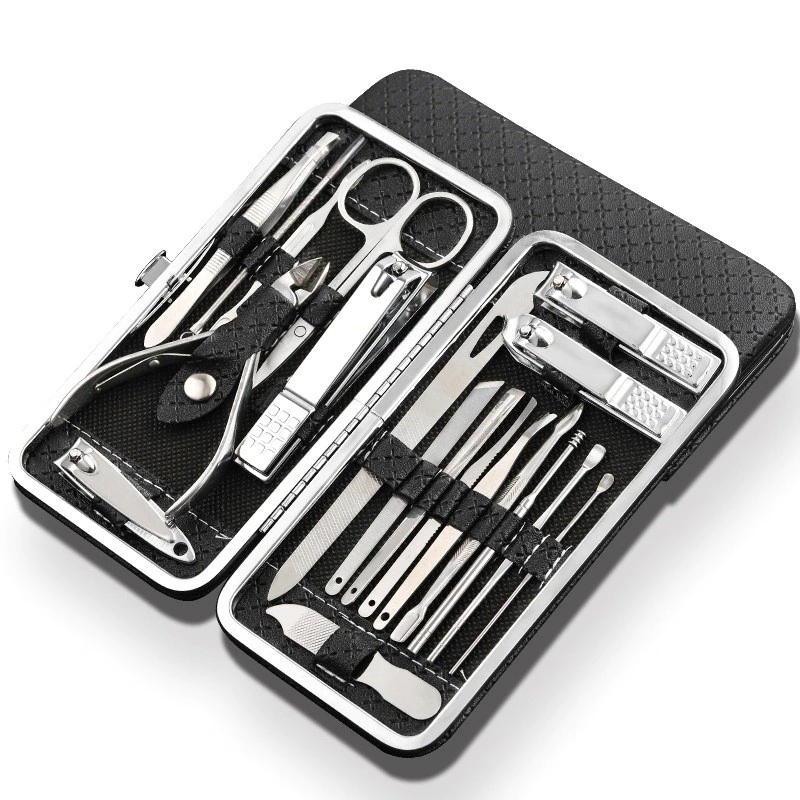 19 in 1 Stainless Steel Manicure set Professional Nail clipper Kit of Pedicure Tools Ingrown Trimmer - view 2