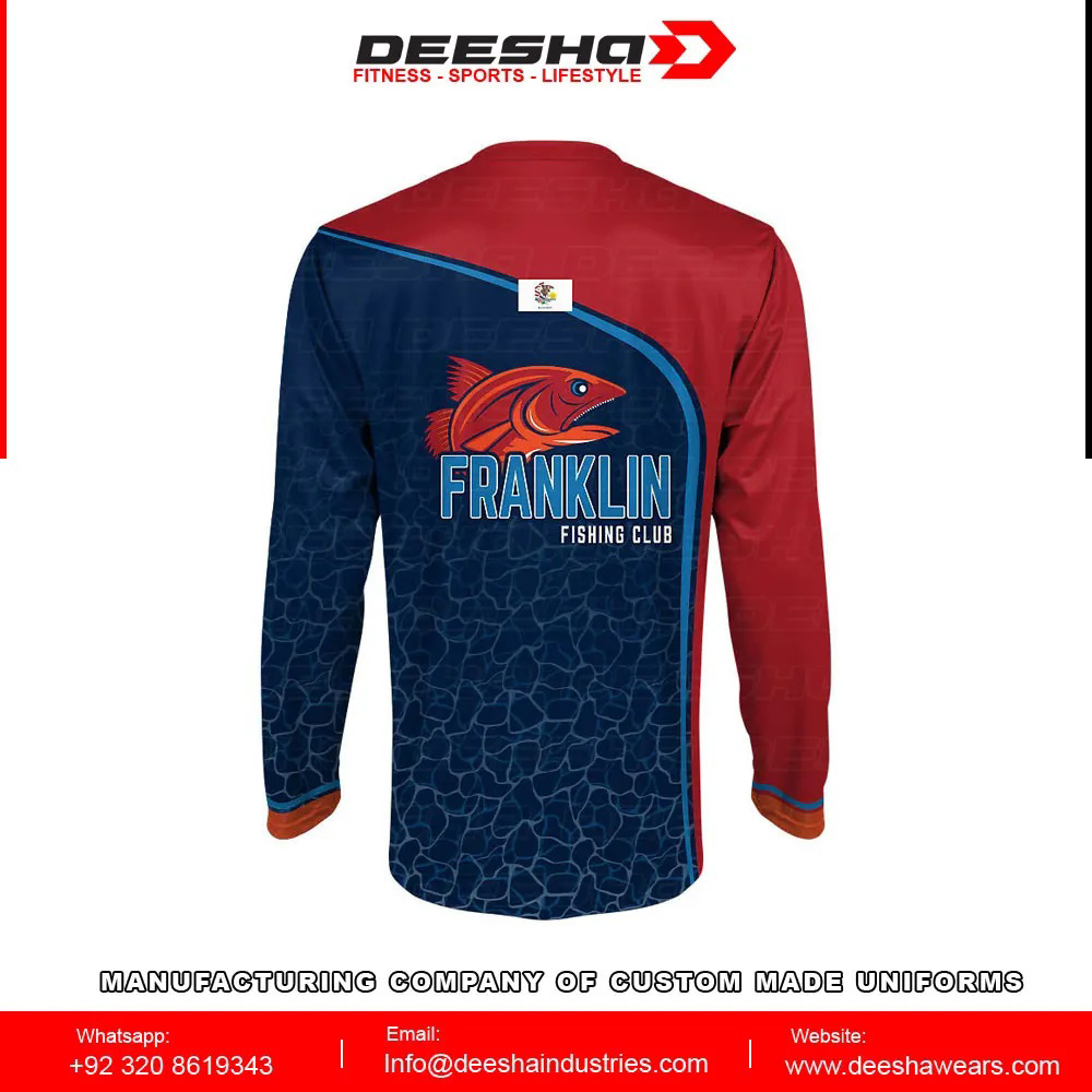 Custom Men's Long Sleeve Fishing Jersey Lisle - view 2