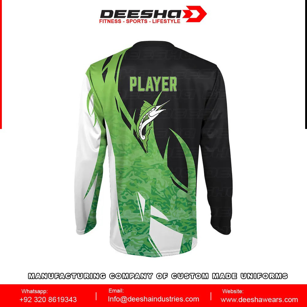 Custom Men's Long Sleeve Fishing Jersey Roosevelt