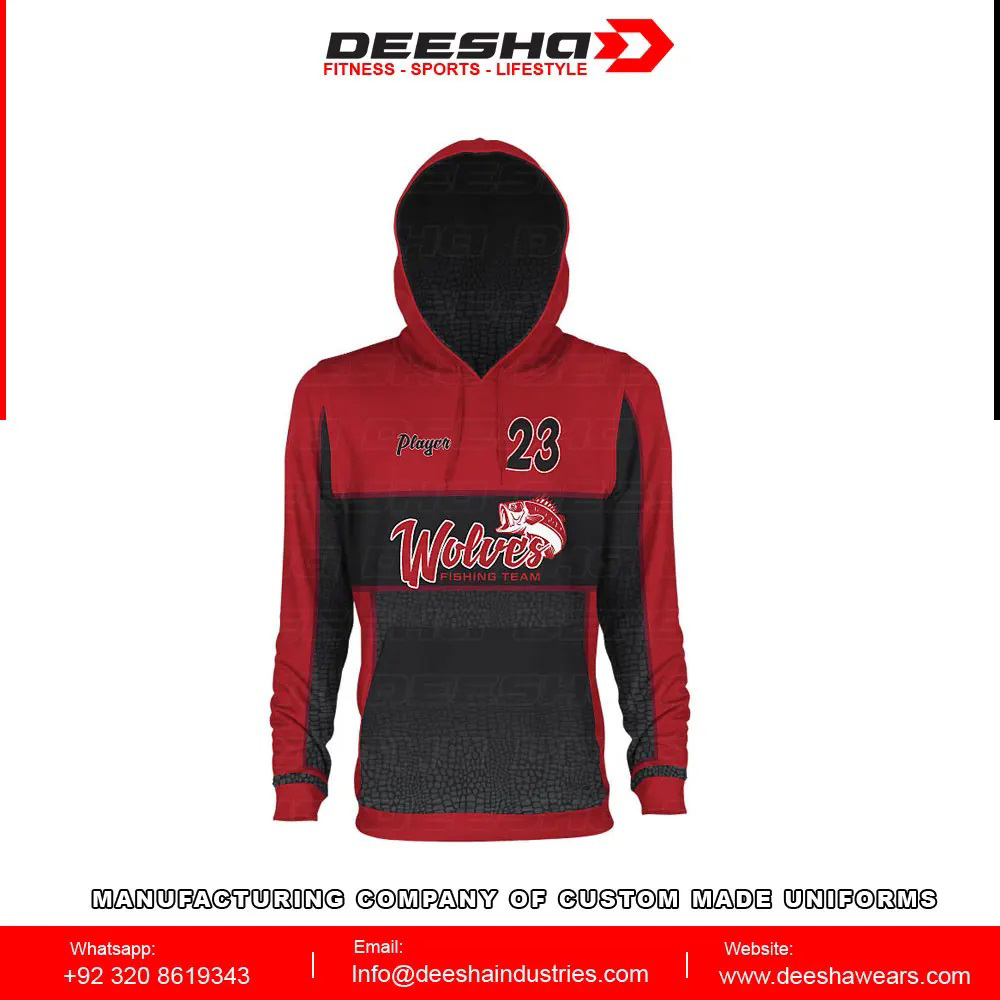 Sublimation Full Sleeve Fishing Hoodies Lisle